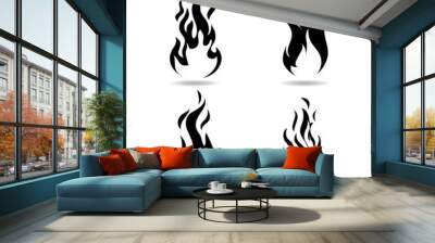 Collection of fire icons Wall mural