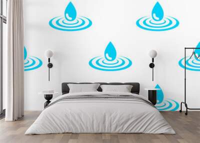 seamless pattern with water drop Wall mural