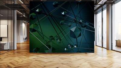 3d abstraction illustration of object on background Wall mural