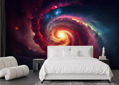 galaxy nebula illustration Wall mural