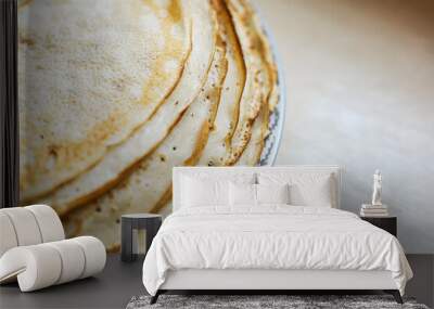 pancakes on a plate on the table Wall mural