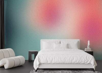 Grain Blur Gradient Noise Wallpaper Background Grainy noisy textured blurry color texture  teal aqua pink Wall mural