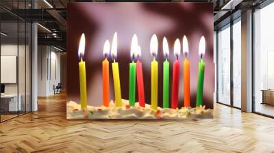 birthday candles close up Wall mural