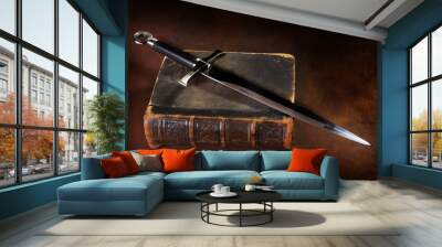 book and sword Wall mural