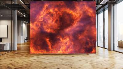 fire flame explosion in space Wall mural