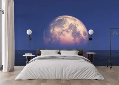 full moon at night abstract Wall mural