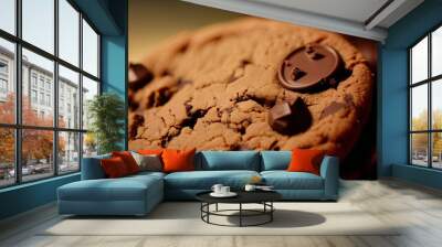 Tasty chocolate cookie Wall mural