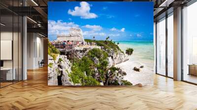 Mayan Ruins of Tulum, Yucatan, Mexico. Wall mural