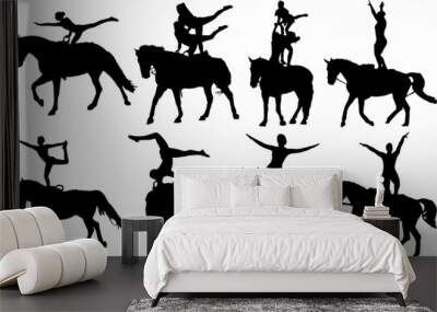 Vaulting Silhouettes Vaulting SVG EPS PNG Wall mural