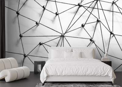 Linking entities. Network, networking, social media, internet co  Wall mural