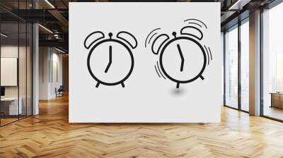 Alarm clock vector 2 Wall mural