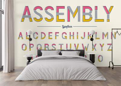 assembly vector decorative font design, alphabet, typeface, typo Wall mural