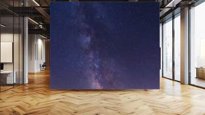 Beautiful night starry sky with Milky way.	 Wall mural