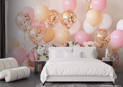 Birthday 1 year Cake Smash Decor Wall mural