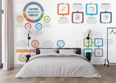 4 Steps Infographics Wall mural