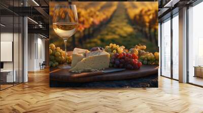 Dinner time with wine. Wall mural