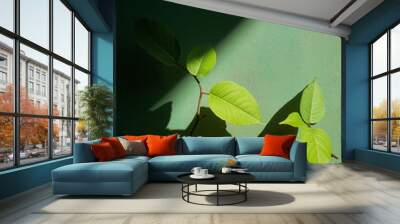 Green energy. Concept of renewable clean energy and saving electricity bill cost. Wall mural