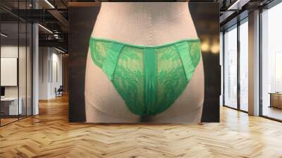 mannequin in a green swimsuit, types of fabric, rest, 2 Wall mural