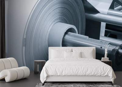 Rolls paper and fabric in wide industrial plotter Wall mural