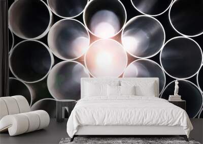 Steel pipes background Wall mural