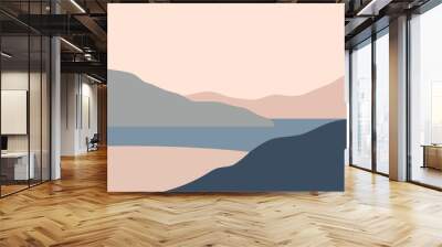 mountains and sea Wall mural