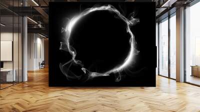 White ring consisting of a smoke. The magical thing. Fantasy Wall mural