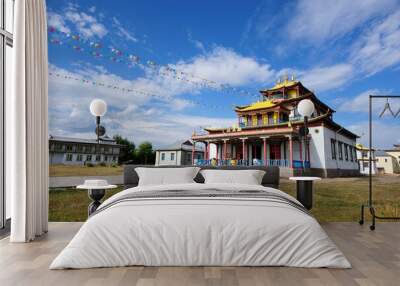 Siberia, Ulan-Ude, Ivolginsky datsan - the center of Russian Buddhism Wall mural