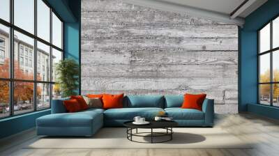 Wall made of concrete with wood texture. Wall mural