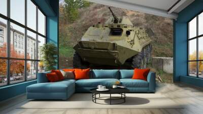 The thrown armoured troop-carrier Wall mural