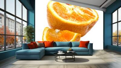 orange isolated on white background Wall mural