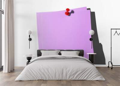 Violet note stickers - Shadow - Isolated Wall mural