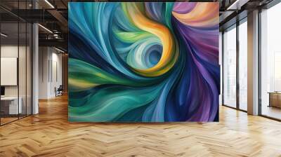 Abstract background with swirling colors Wall mural