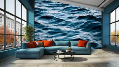 Detail of wavy sea water surface Wall mural