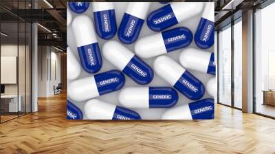 3d render of generic drug pills Wall mural