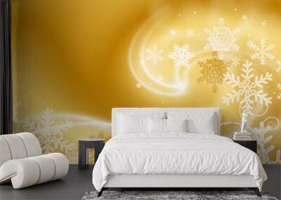 abstract gold christmas background Wall mural