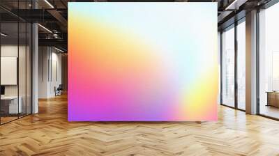 Abstract pastel holographic blurred grainy gradient background texture. Colorful digital grain soft noise effect pattern. Lo-fi multicolor vintage retro design. Wall mural