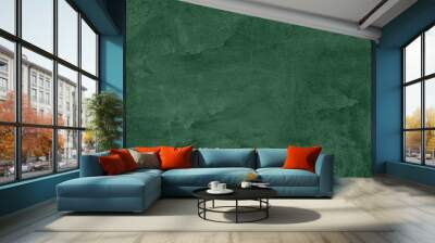 Dark green Concrete textured background to your concept or product. Winter 2020 color trend. Wall mural