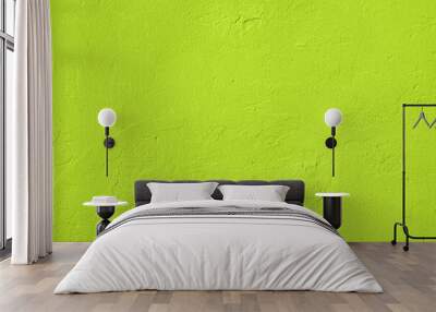 saturated light pastel lime green colored low contrast concrete textured background. empty colorful  Wall mural