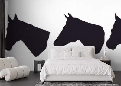 Horse portrait vector illustration, silhouette drawing Wall mural