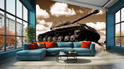 the military equipment. Wall mural