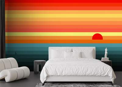 Sunset. Abstract colorful background. Wall mural