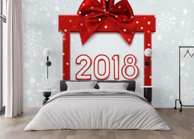 Happy New Year 2018 desig. Wall mural