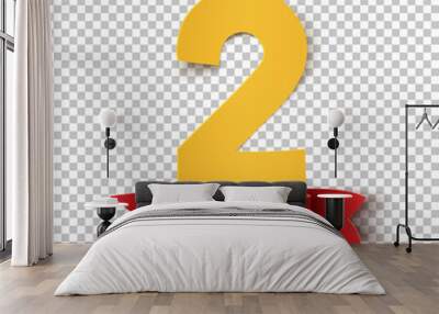 Two years anniversary design template. Wall mural