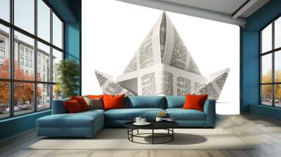 paper cap as origami handicraft Wall mural