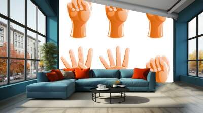 set of gesture arm for account Wall mural