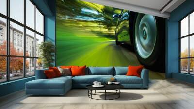 speeding. Wall mural