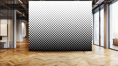 Geometric pattern based on squares on a white background. Seamless in one direction. Wall mural