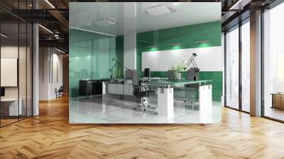 the modern interior of office 3d image Wall mural