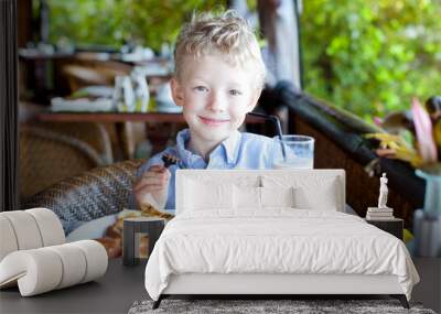 boy at vacation Wall mural