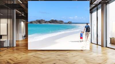 family at the beach Wall mural